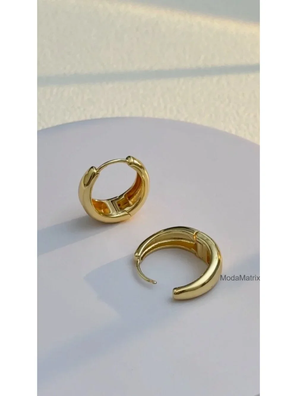 6 Pairs Gold Hoop Earrings Set, 14K Gold Plated Lightweight Chunky Twisted